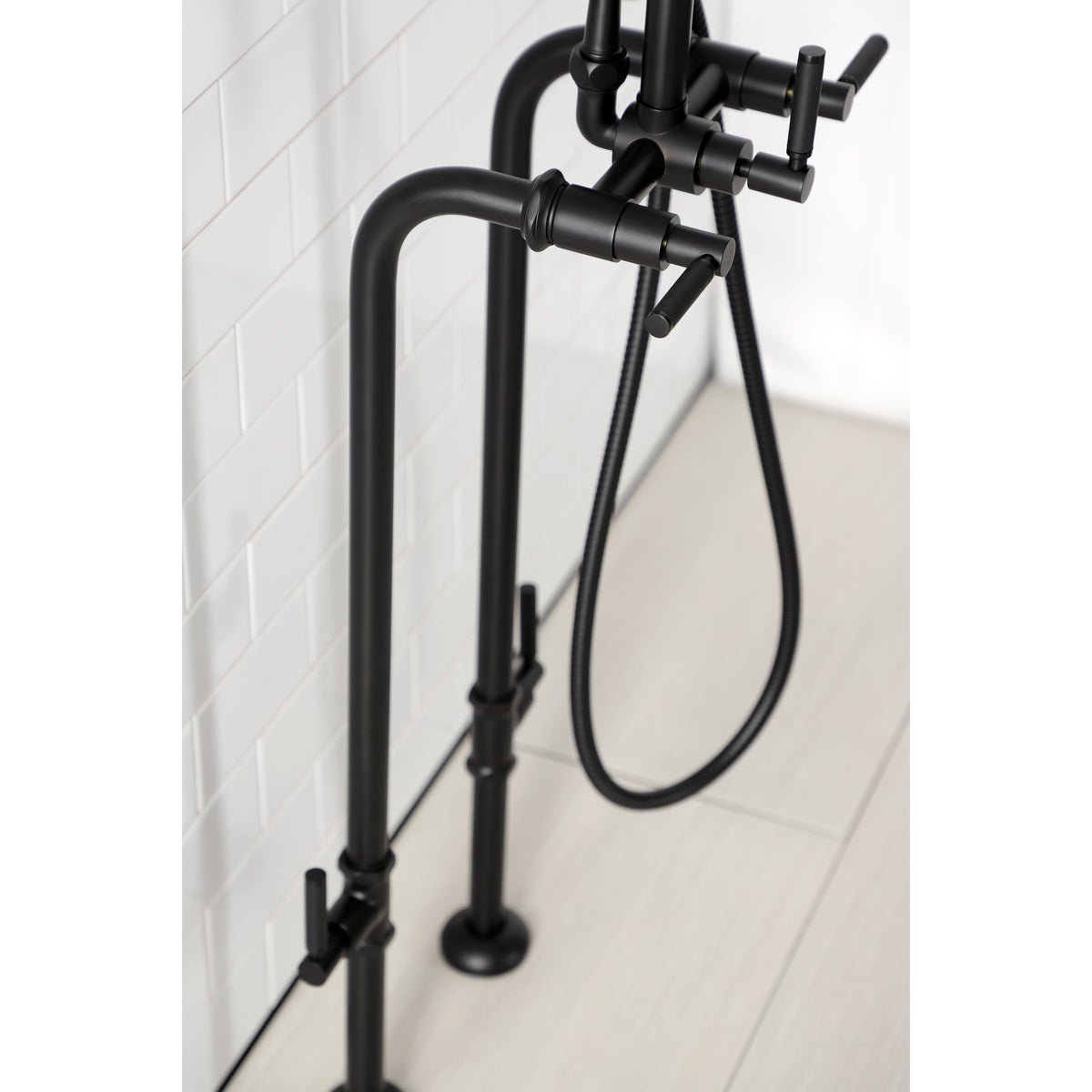 Aqua Vintage Concord Freestanding Tub Faucet with Supply Line, Stop Valve