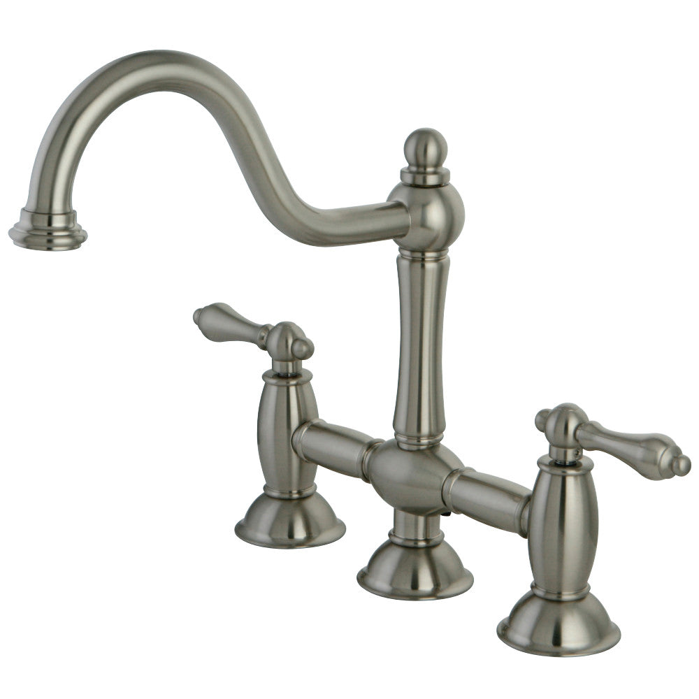 Kingston Brass KS3785AL Restoration Bridge Kitchen Faucet