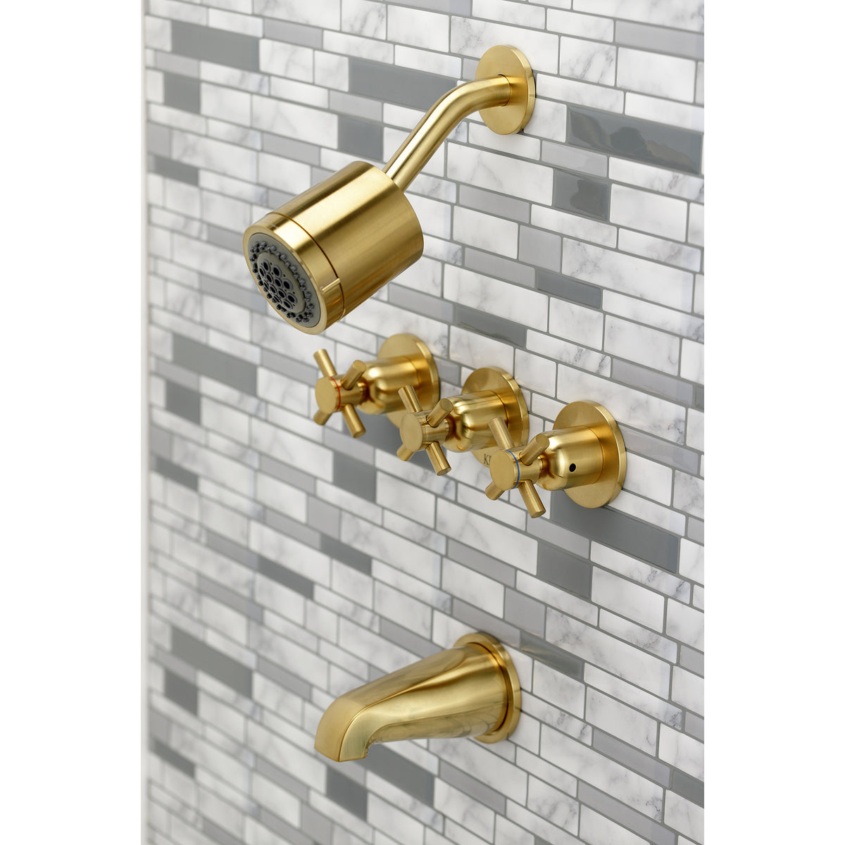 Concord Three-Handle Tub and Shower Faucet