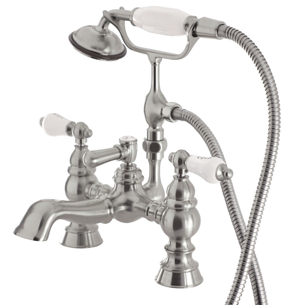 Vintage 7-Inch Deck Mount Tub Faucet with Hand Shower