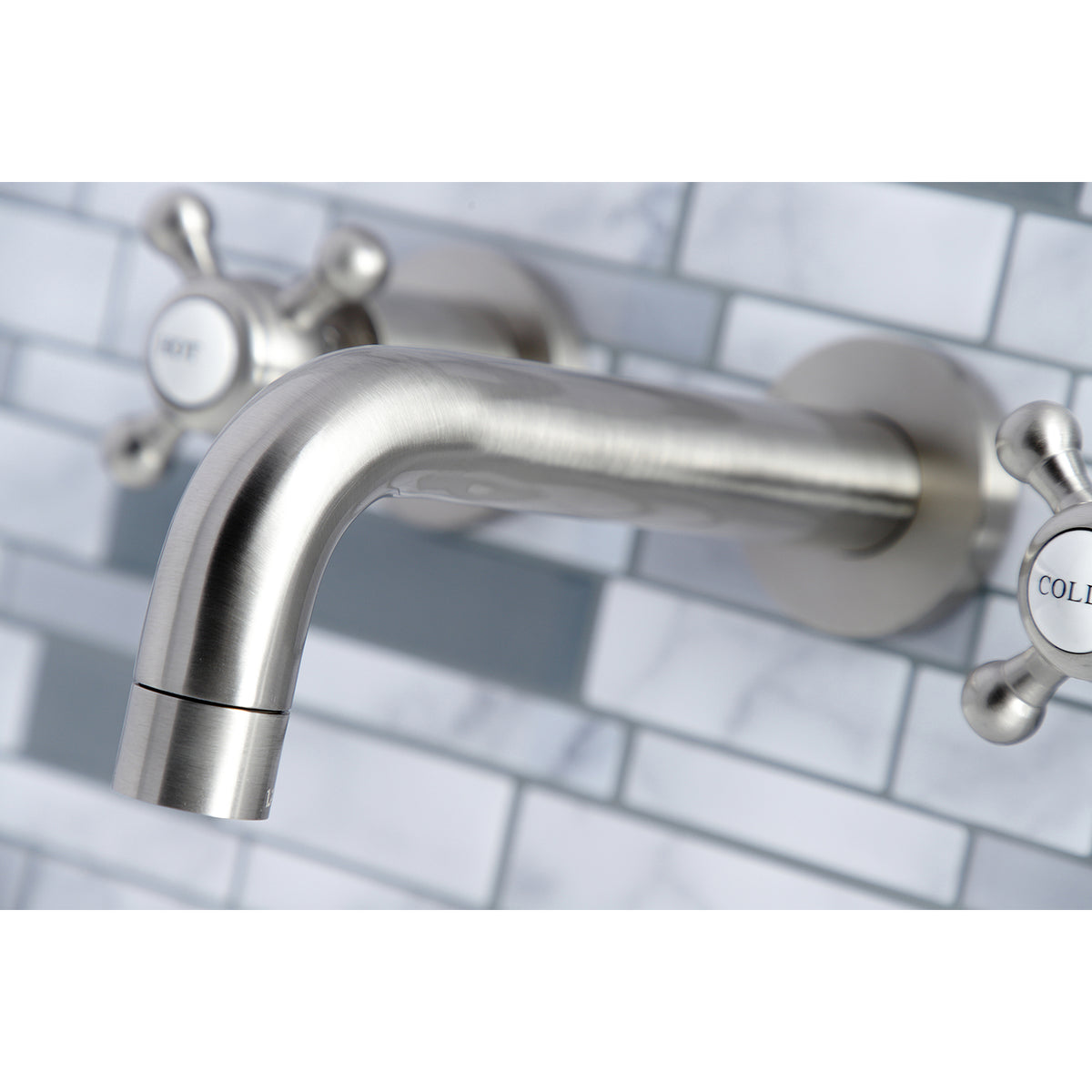 Kingston Brass KS8121BX Metropolitan 2-Handle 8 in. Wall Mount Bathroom Faucet