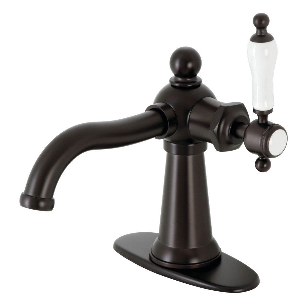 Kingston Brass KSD154KLCP Nautical Single-Handle Bathroom Faucet with Push Pop-Up