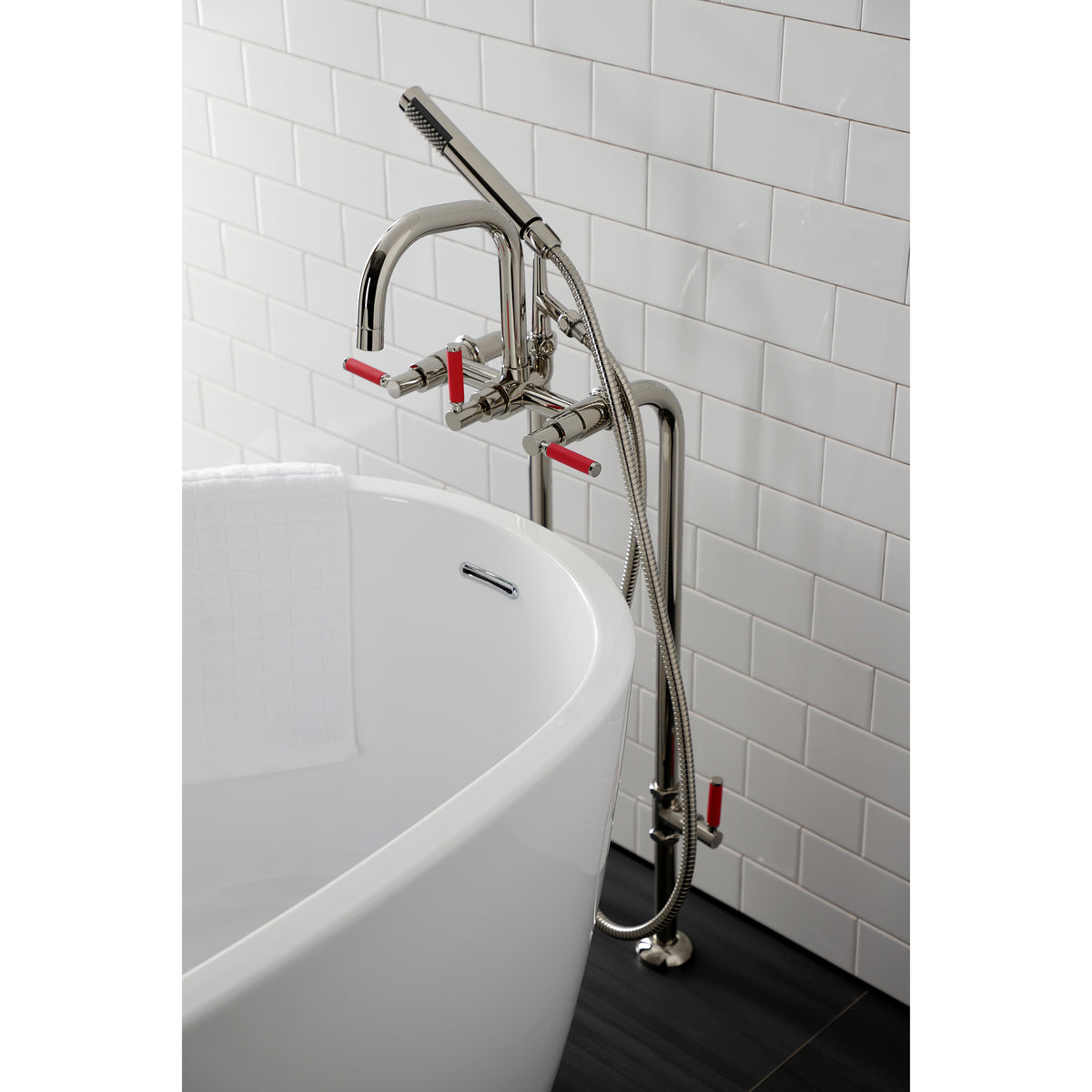 Vintage CCK8406DKL Concord Freestanding Tub Faucet with Supply Line,Stop Valve