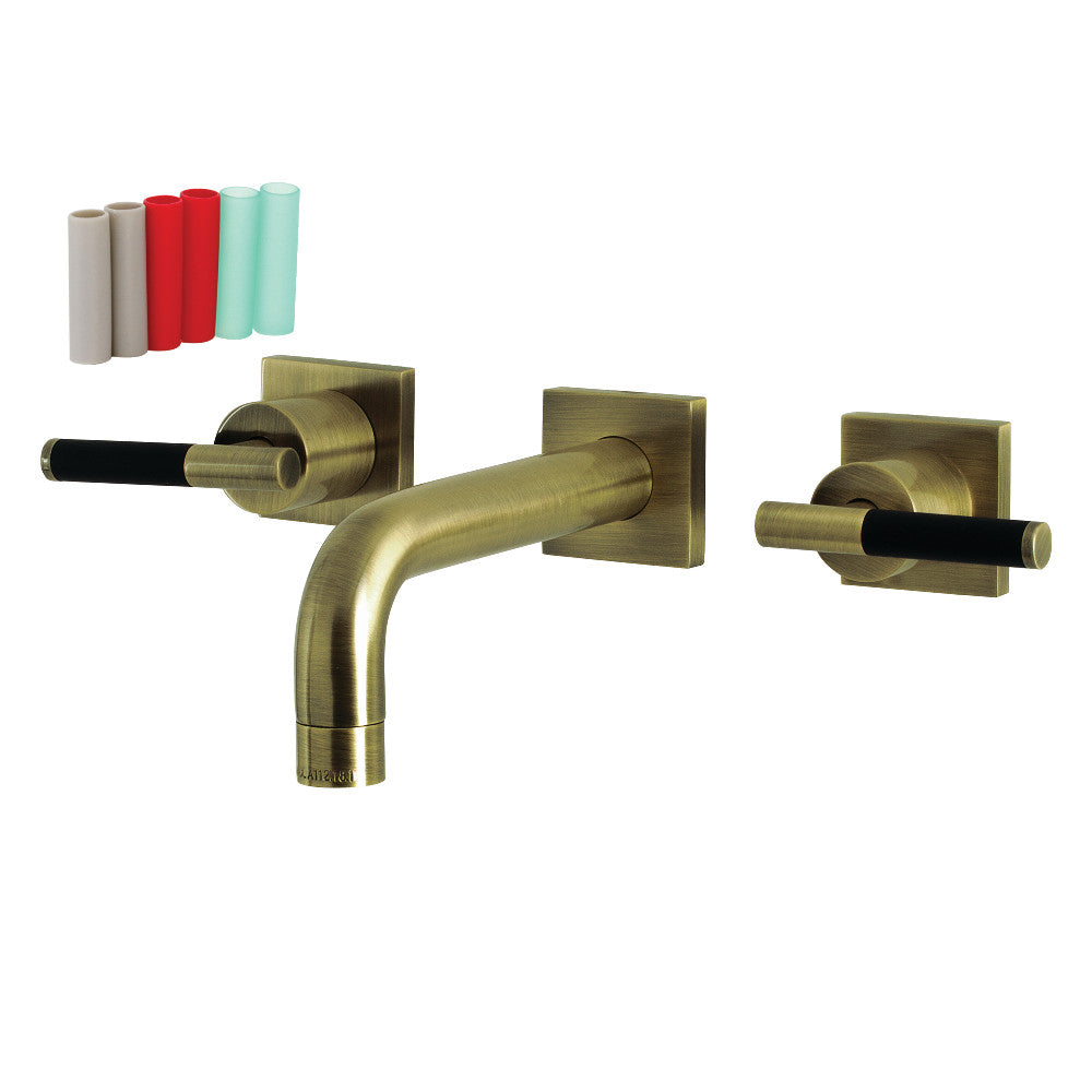 Kingston Brass KS6120CKL Kaiser Two-Handle Wall Mount Bathroom Faucet