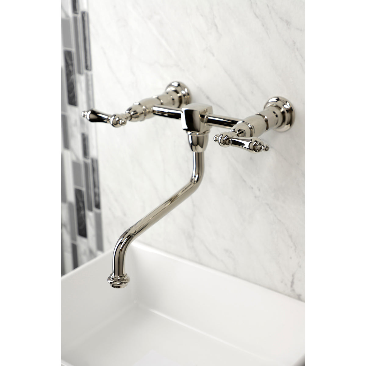 Kingston Brass KS1211AL Heritage Wall Mount Bathroom Faucet