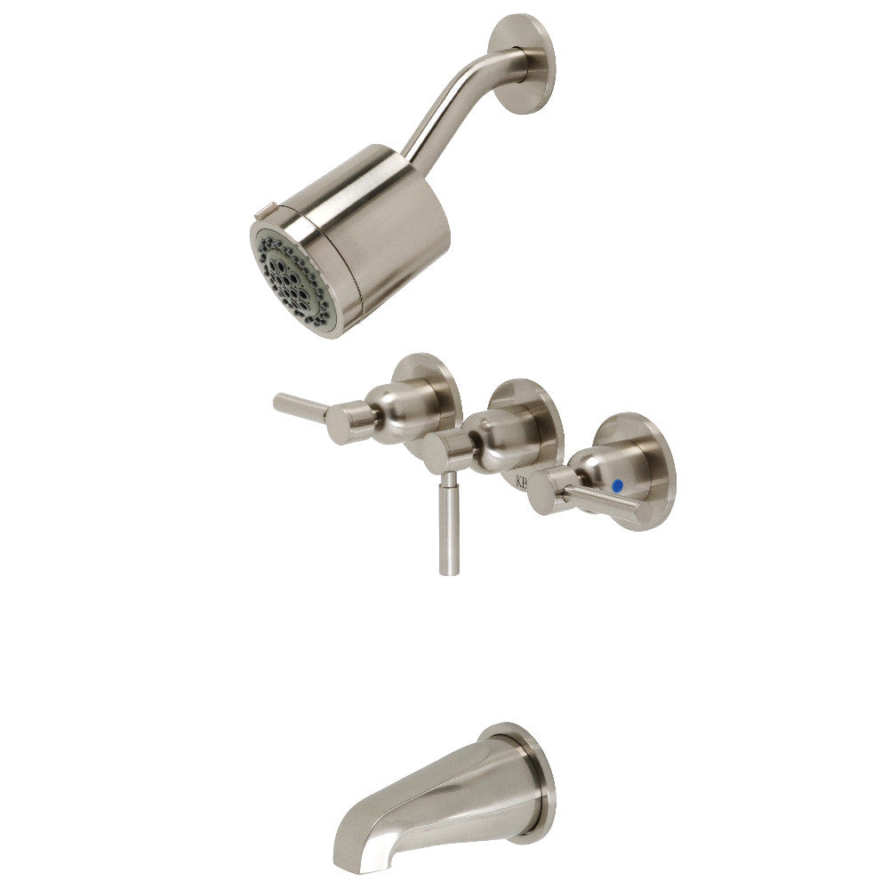 Concord Three-Handle Tub and Shower Faucet