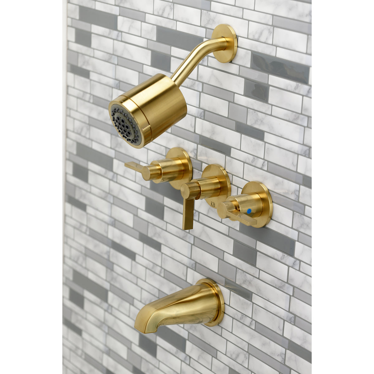 NuvoFusion Three-Handle Tub and Shower Faucet