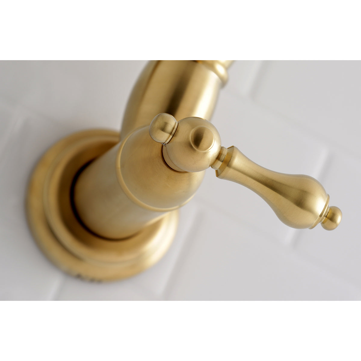 Kingston Brass KS3101AL Restoration Wall Mount Pot Filler Kitchen Faucet