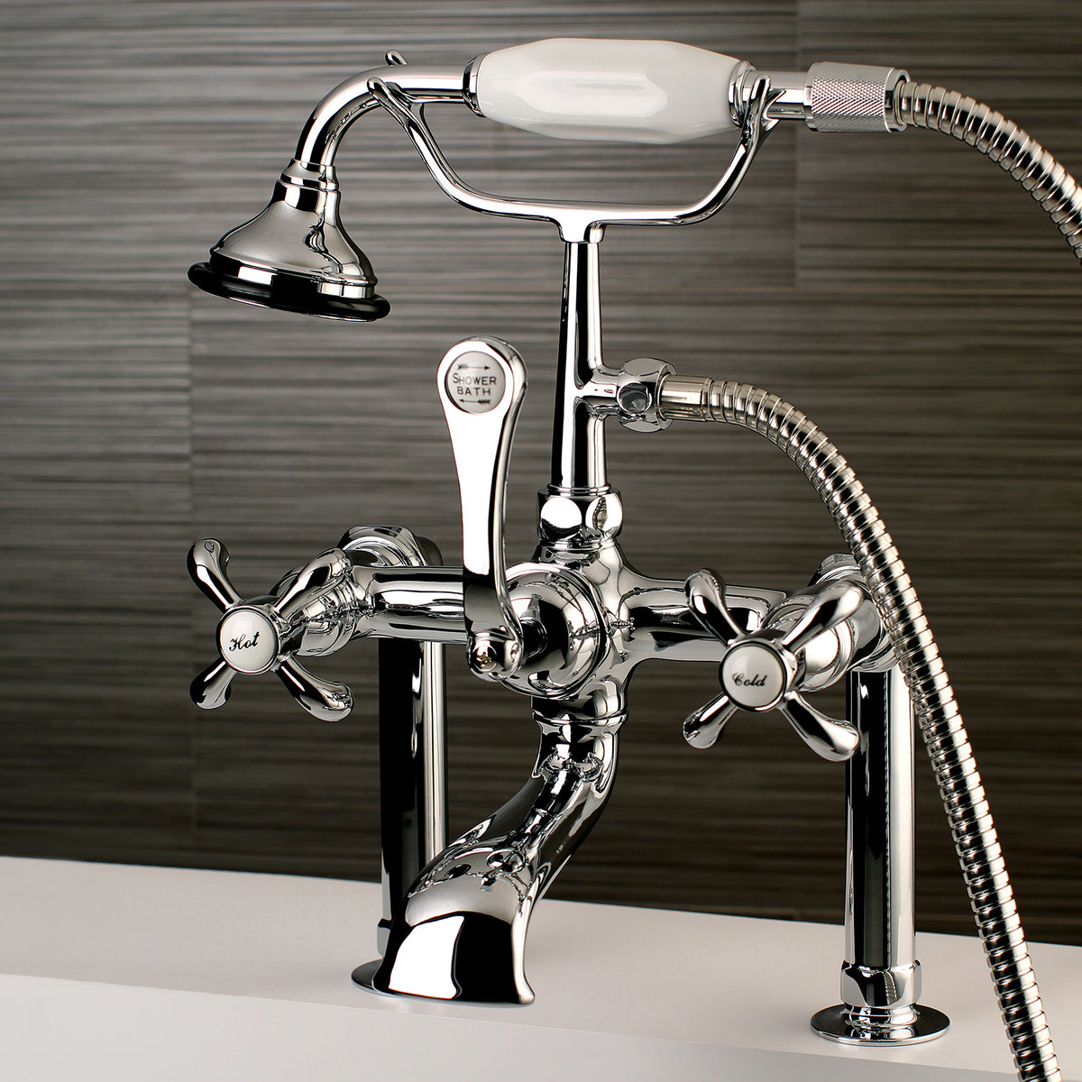 Vintage AE103T5TX French Country Deck Mount Clawfoot Tub Faucet