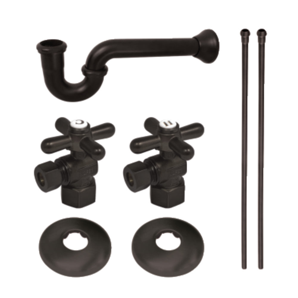 Kingston Brass Gourmet Scape Plumbing Supply Kit with 1-1/2" P-Trap - 1/2" IPS Inlet x 3/8" Comp Oulet