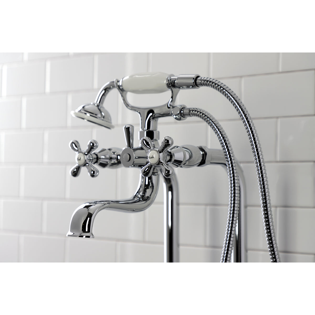 Kingston Freestanding Clawfoot Tub Faucet Package with Supply Line