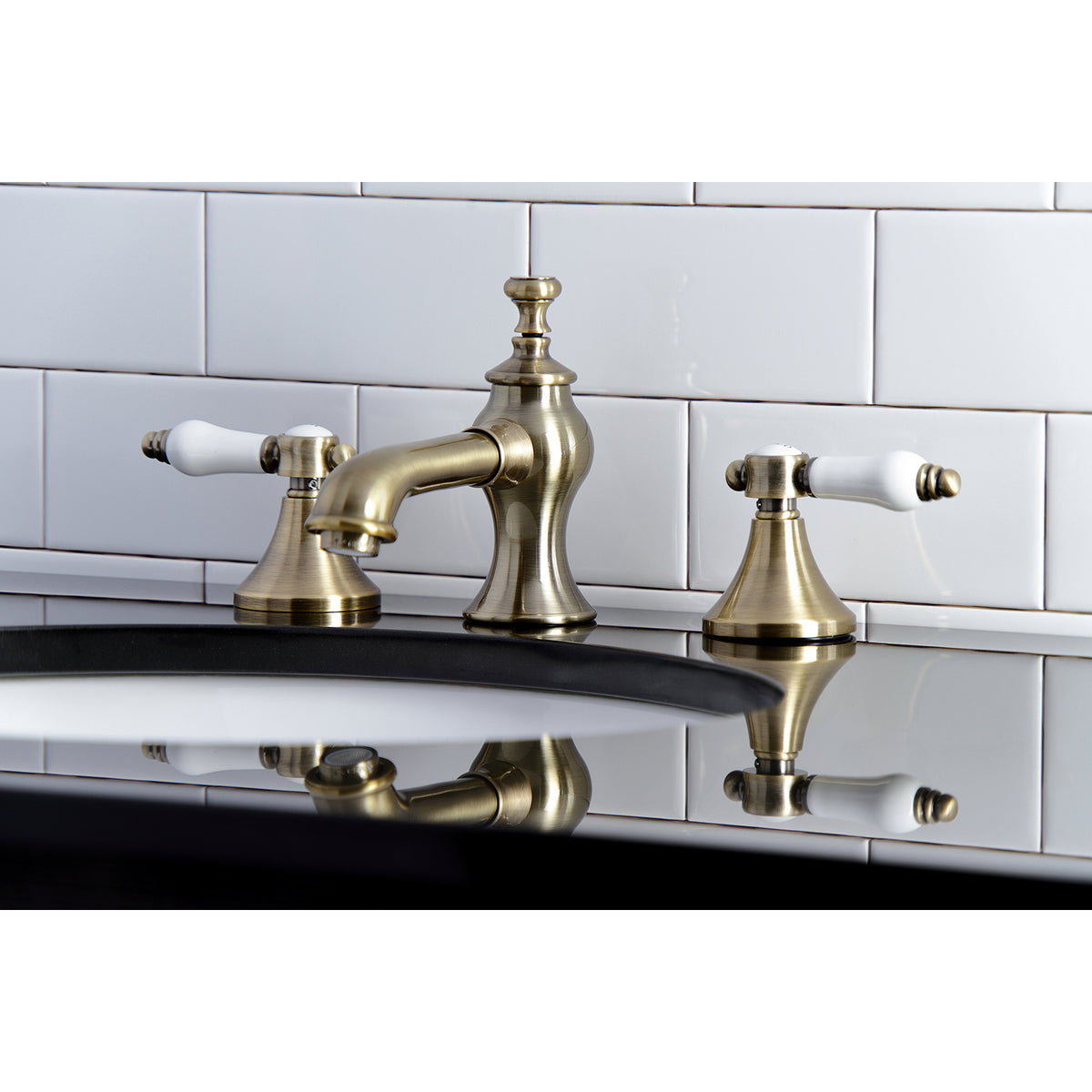 Kingston Brass KC7065BPL 8 in. Widespread Bathroom Faucet