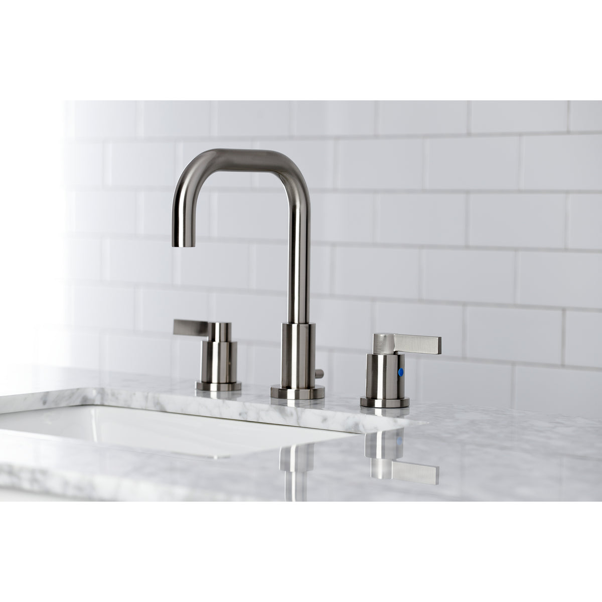 Kingston Brass FSC8938NDL NuvoFusion Widespread Bathroom Faucet with Brass Pop-Up