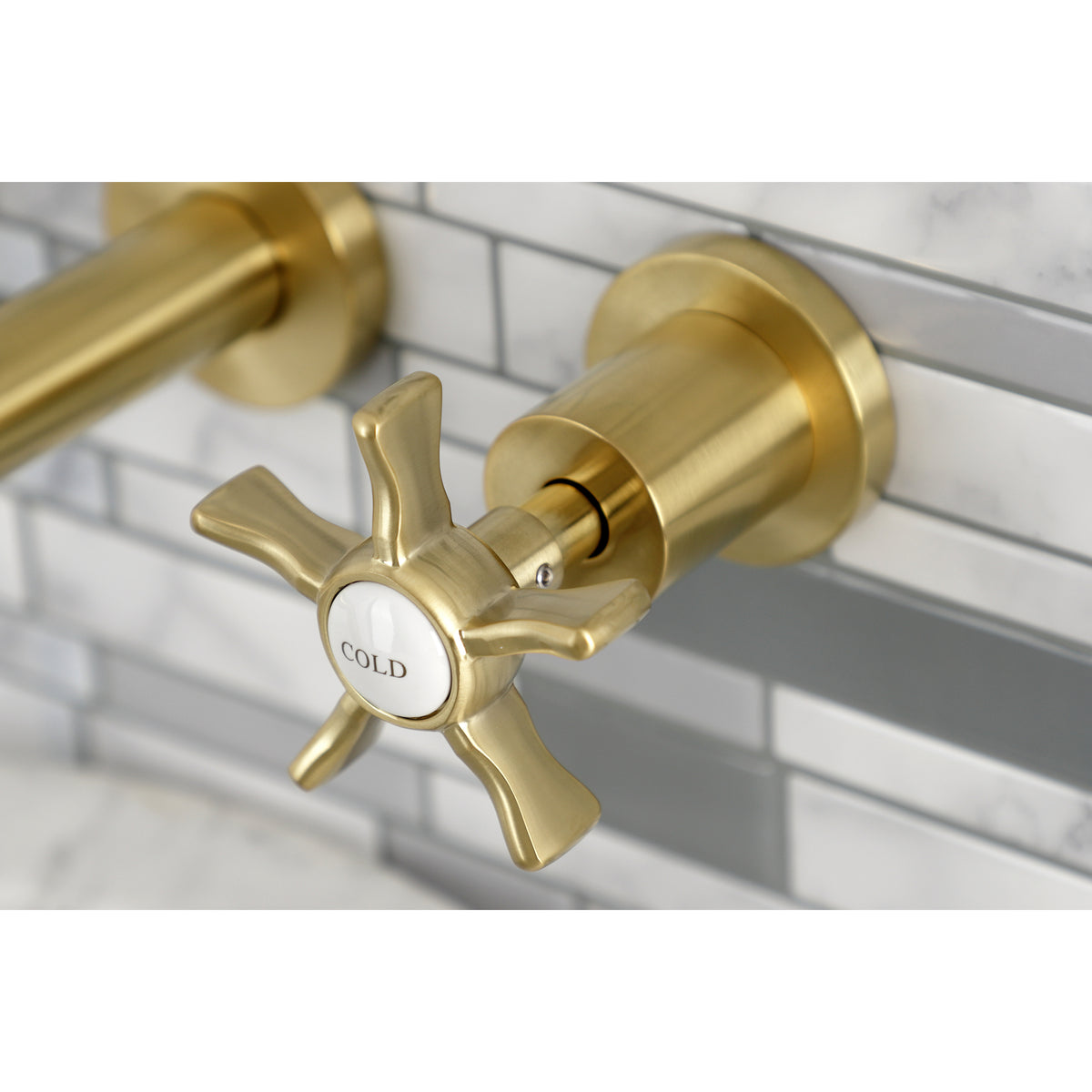 Kingston Brass KS8128NX Hamilton Two-Handle Wall Mount Bathroom Faucet