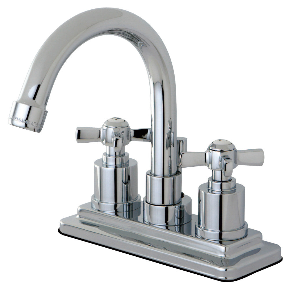 Kingston Brass KS8661ZX Millennium 4 in. Centerset Bathroom Faucet with Brass Pop-Up