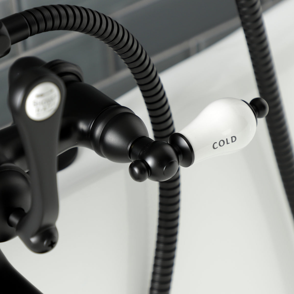 Aqua Vintage 7-Inch Tub Faucet with Hand Shower