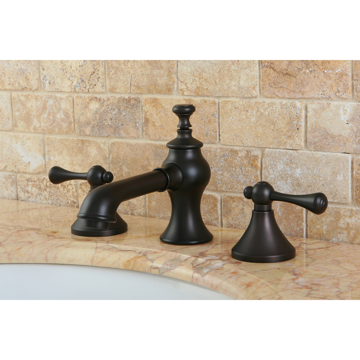 Kingston Brass KC7068BL 8 in. Widespread Bathroom Faucet