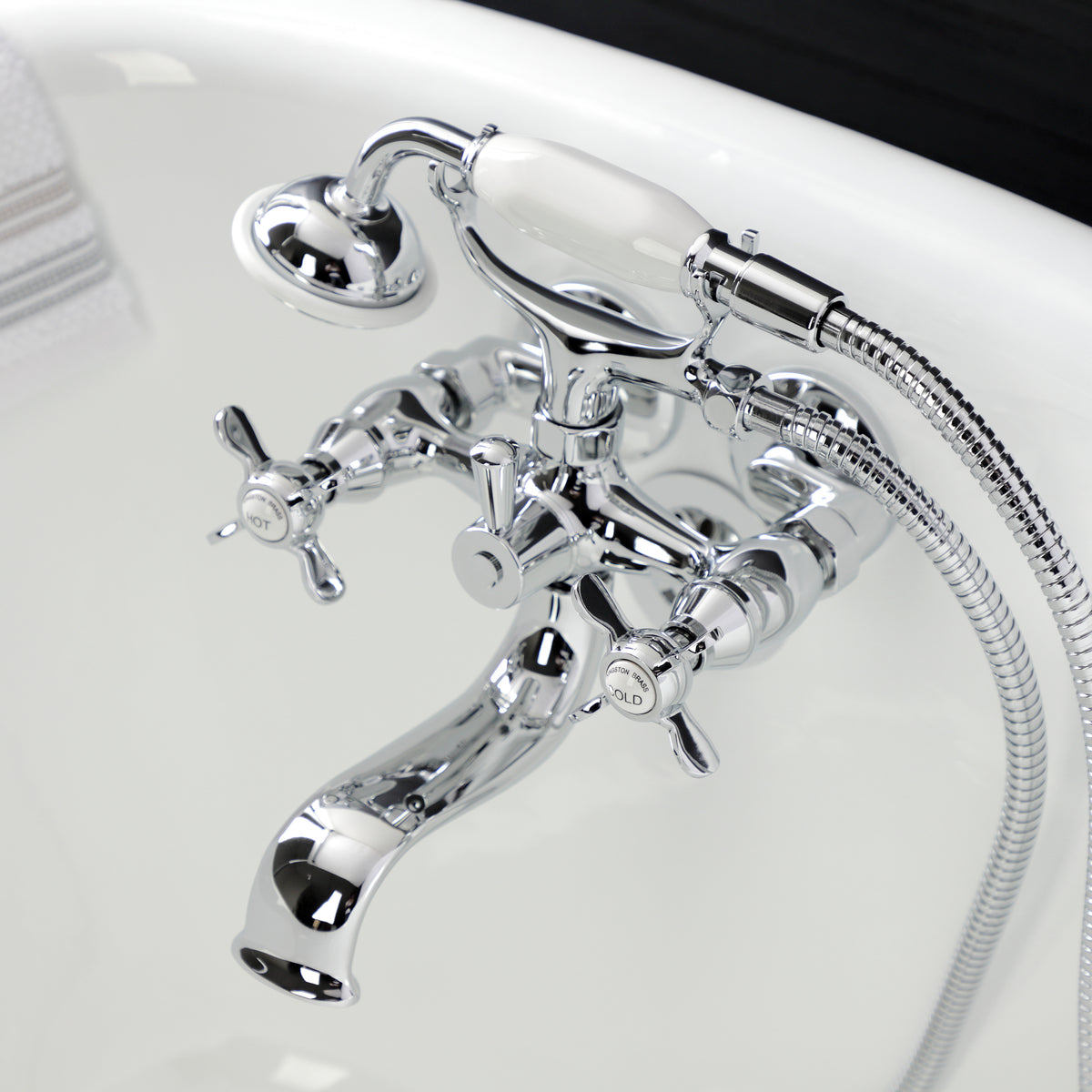 Essex Wall Mount Clawfoot Tub Faucet with Hand Shower