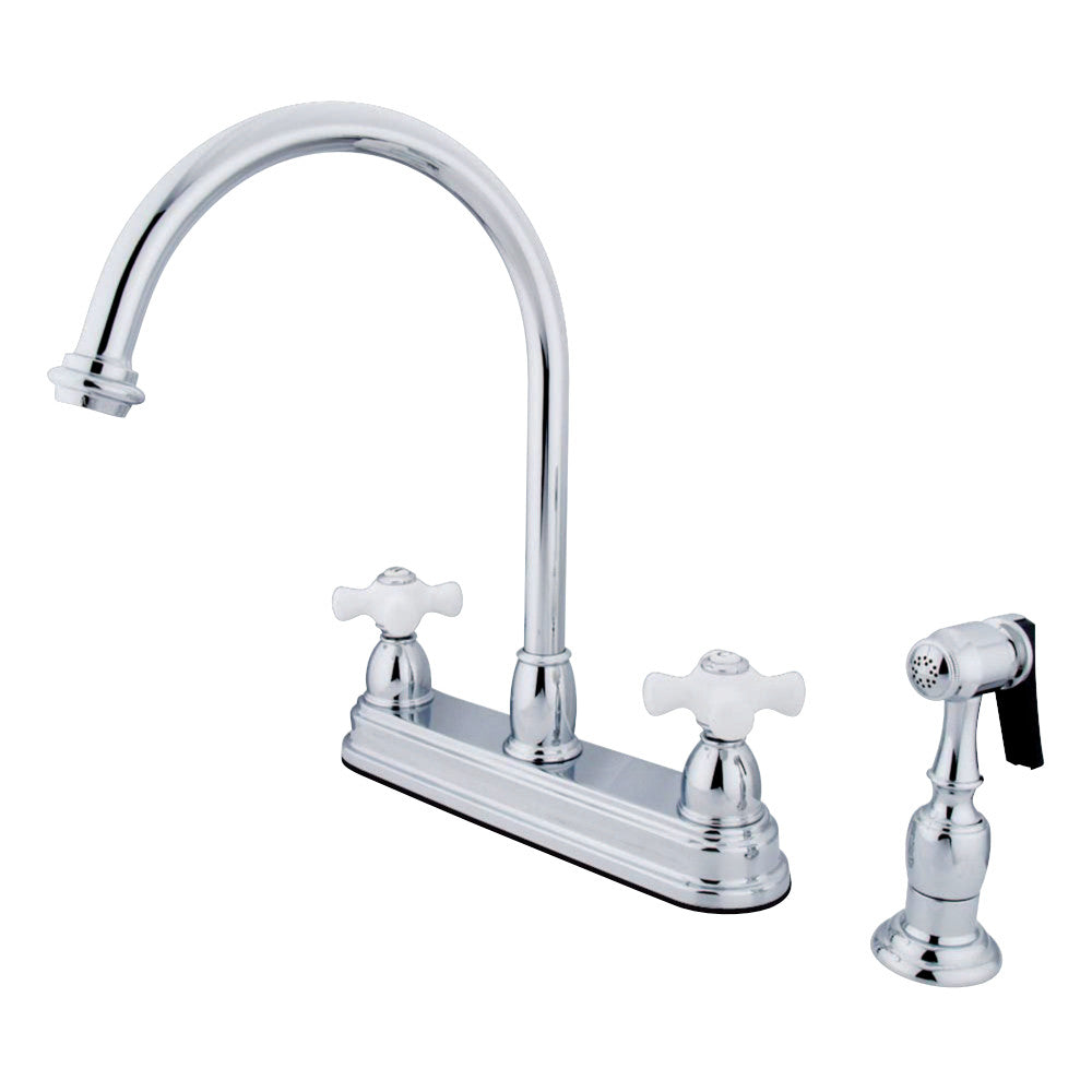 Kingston Brass KB3758PXBS Restoration Centerset Kitchen Faucet