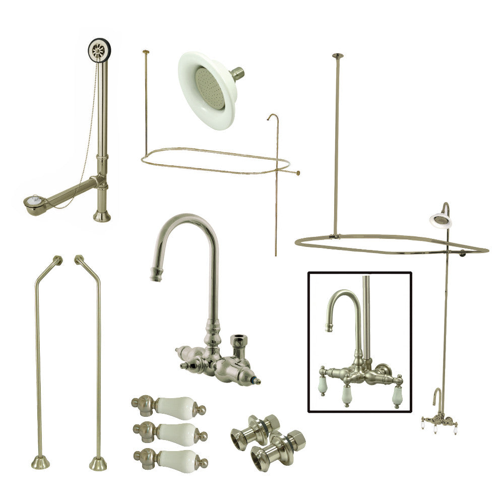 Vintage Gooseneck Clawfoot Tub Faucet Package