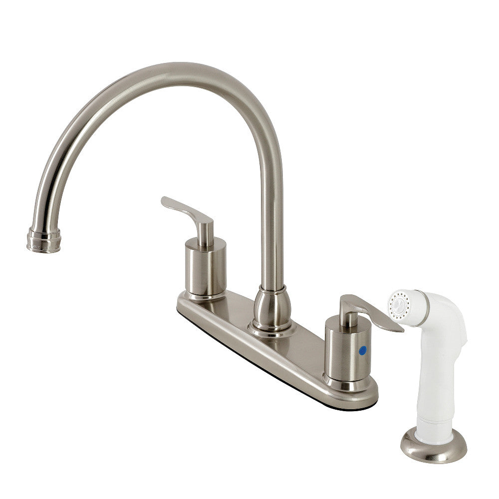 Kingston Brass FB798SVLSP Serena Centerset Kitchen Faucet with Plastic Sprayer