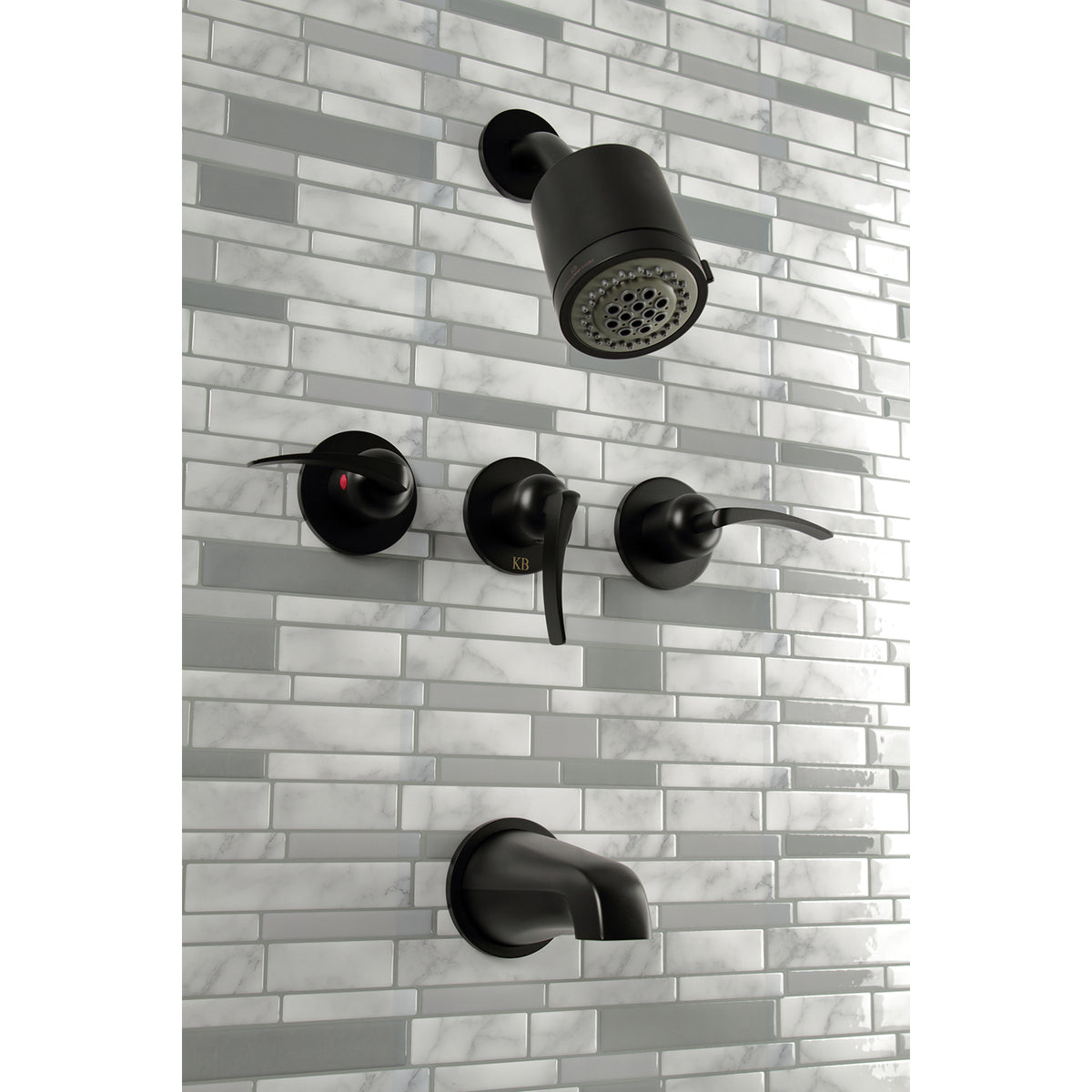 Centurion Three-Handle Tub and Shower Faucet