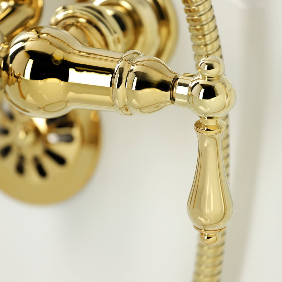 Vintage 3-3/8" Tub Wall Mount Clawfoot Tub Faucet with Hand Shower