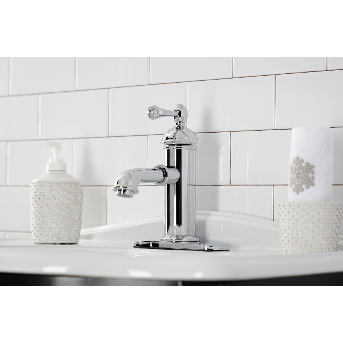 Kingston Brass KS7418BL Paris Single Lever Handle Bathroom Faucet