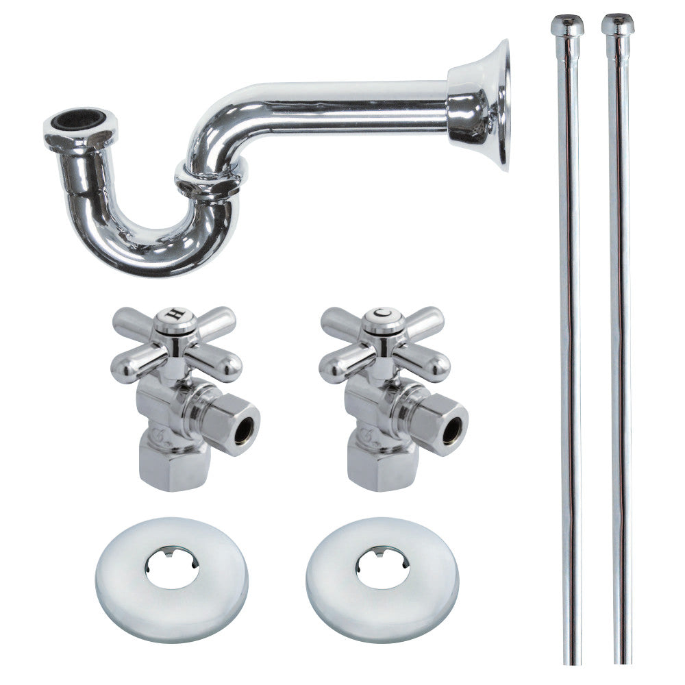 Kingston Brass Plumbing Supply Kits Combo, 1/2" IPS Inlet, 3/8" Comp Oulet