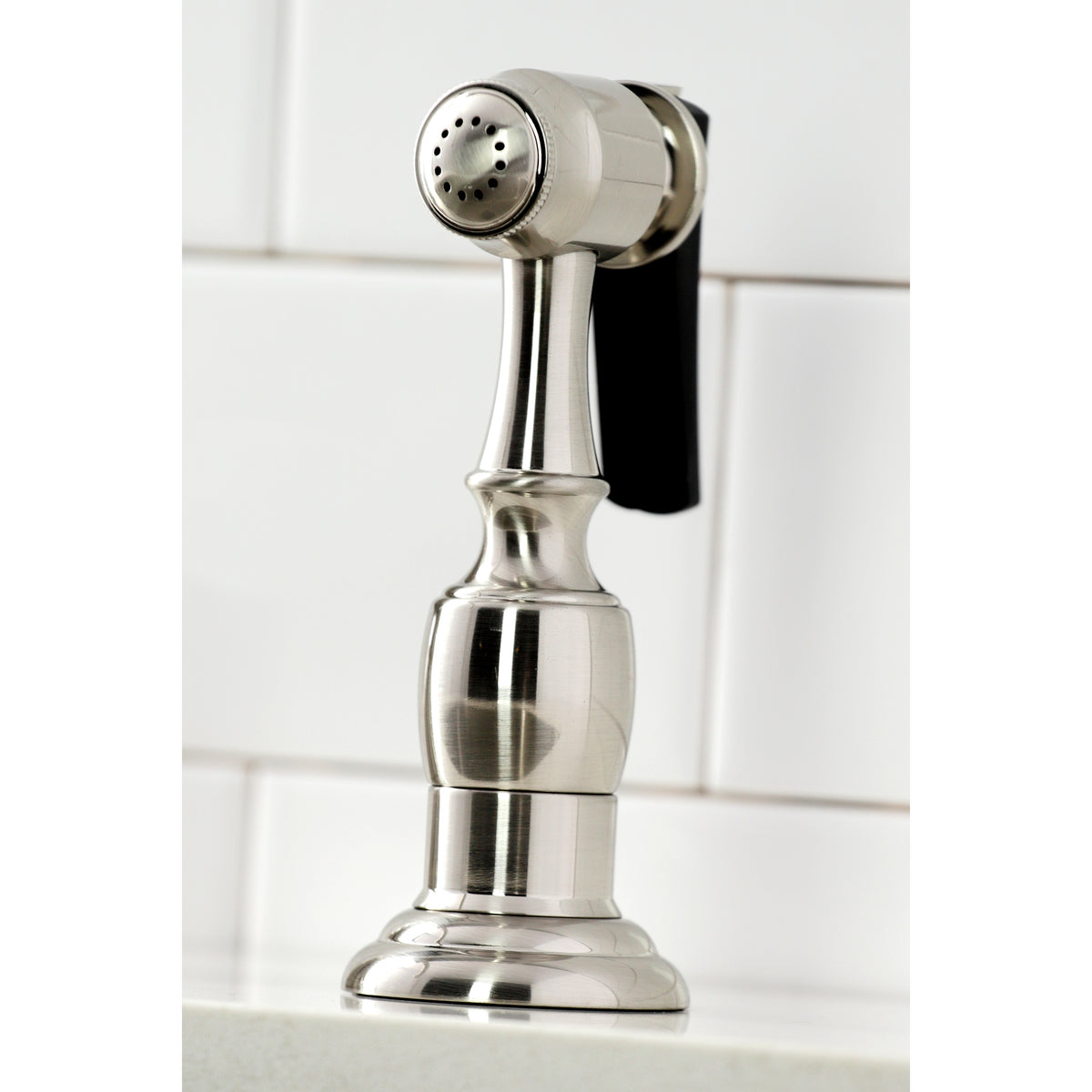 Kingston Brass KS2792PKLBS Duchess Widespread Kitchen Faucet with Brass Sprayer