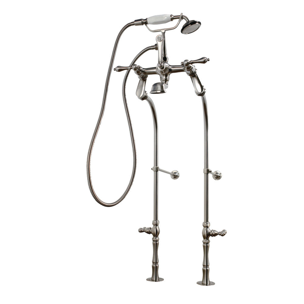 Vintage Freestanding Clawfoot Tub Faucet Package with Supply Line