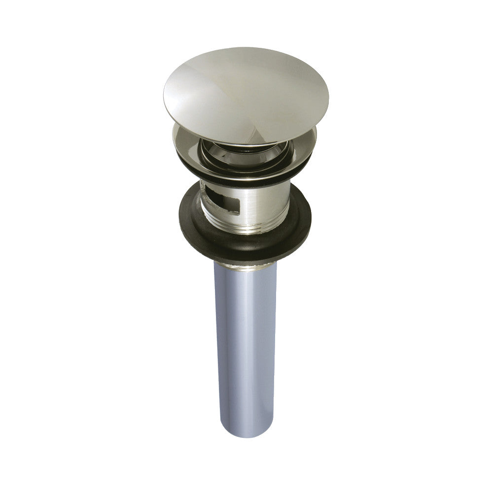 Kingston Brass Push Pop-Up Drain with Overflow Hole, 22 Gauge