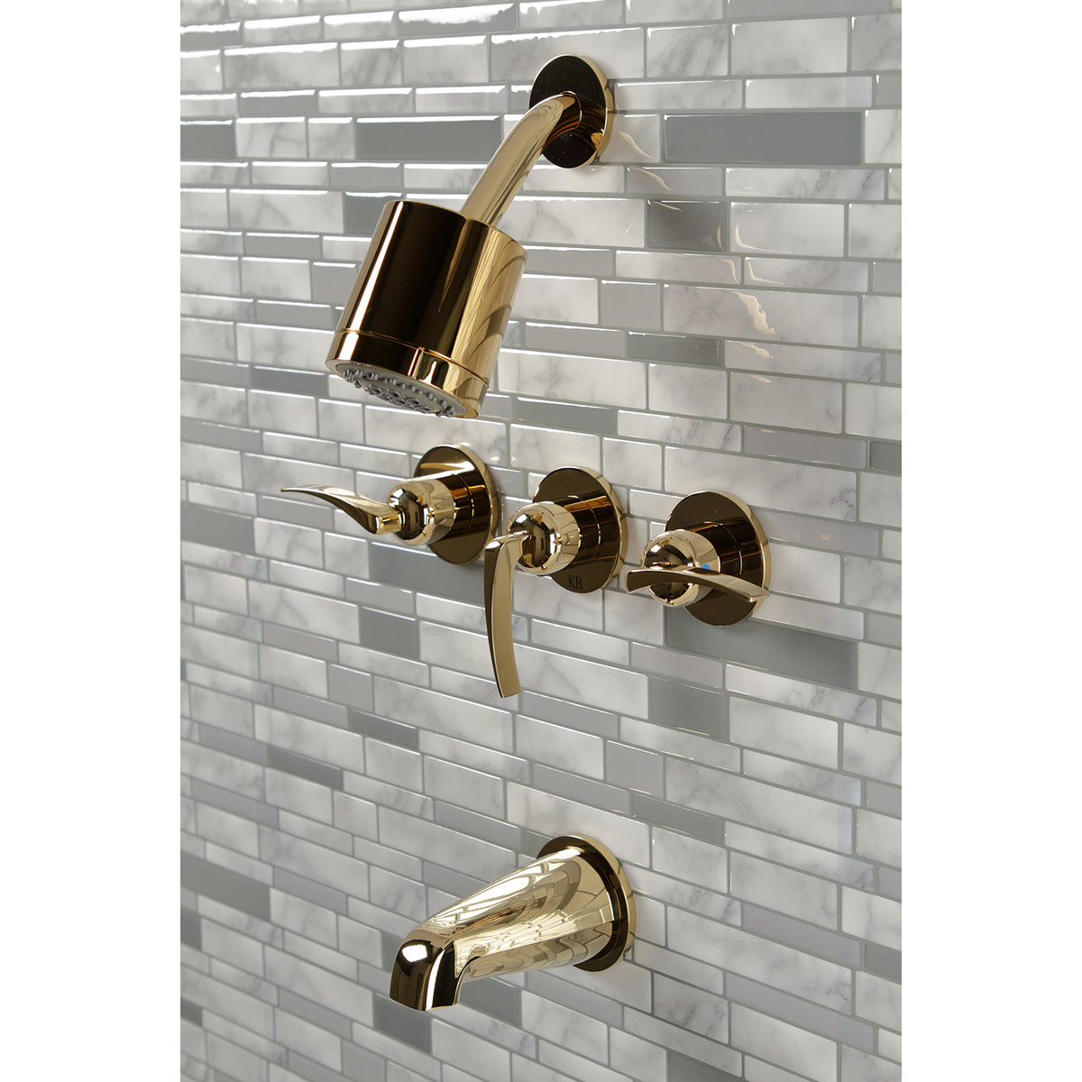 Centurion Three-Handle Tub and Shower Faucet