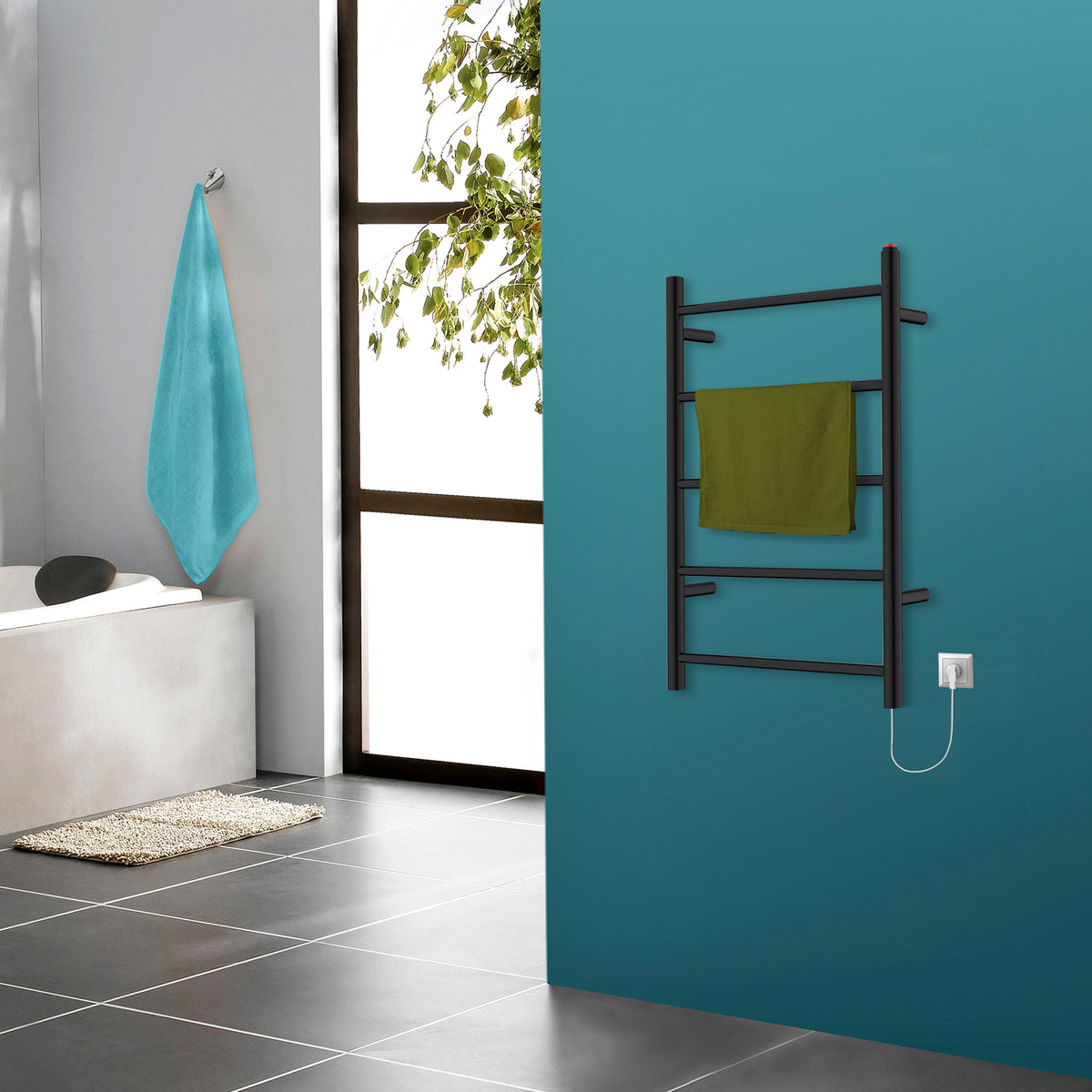 Kingston Brass Templeton Freestanding/Wall Mount Hardwired or Plug-In Towel Warmer