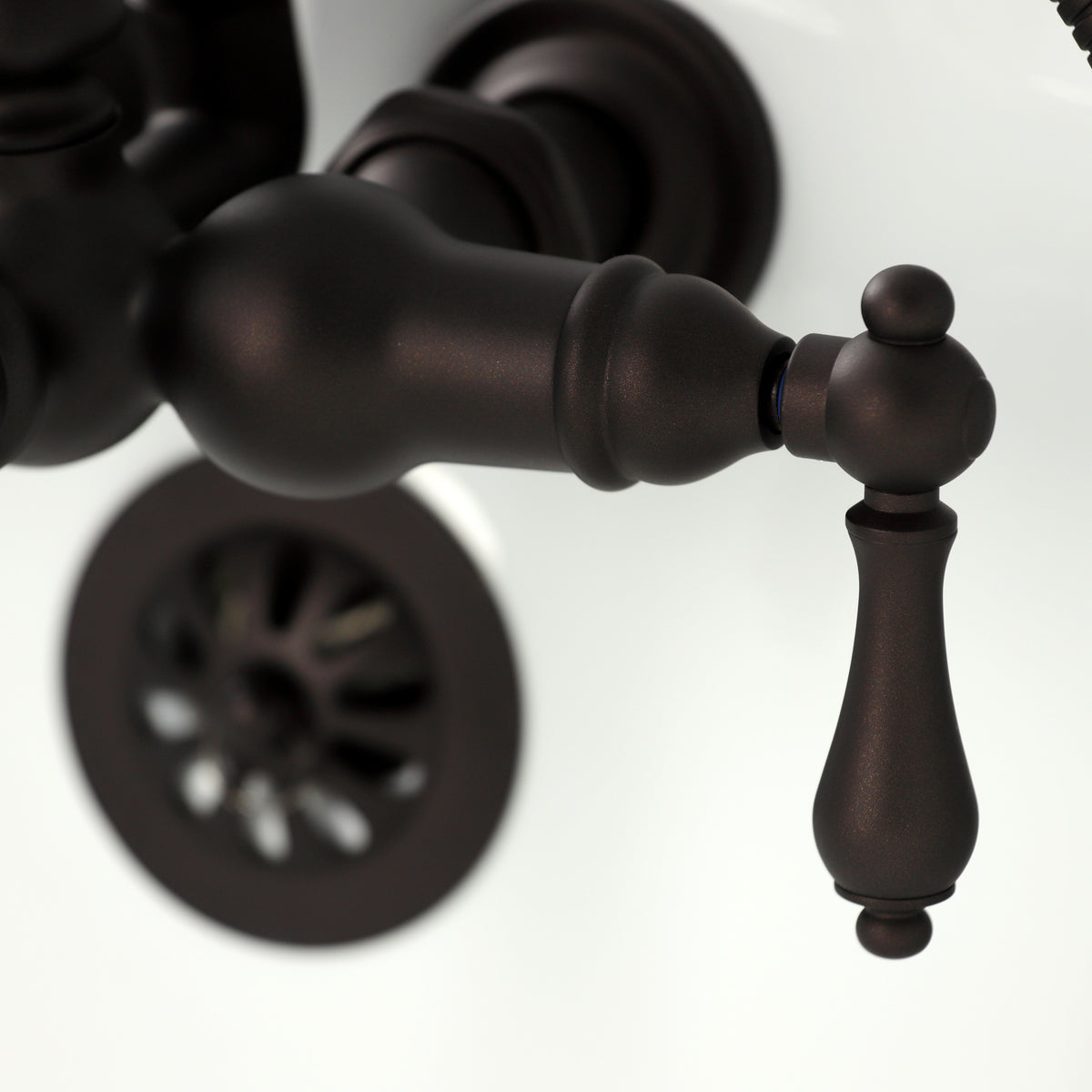 Vintage 3-3/8" Tub Wall Mount Clawfoot Tub Faucet with Hand Shower