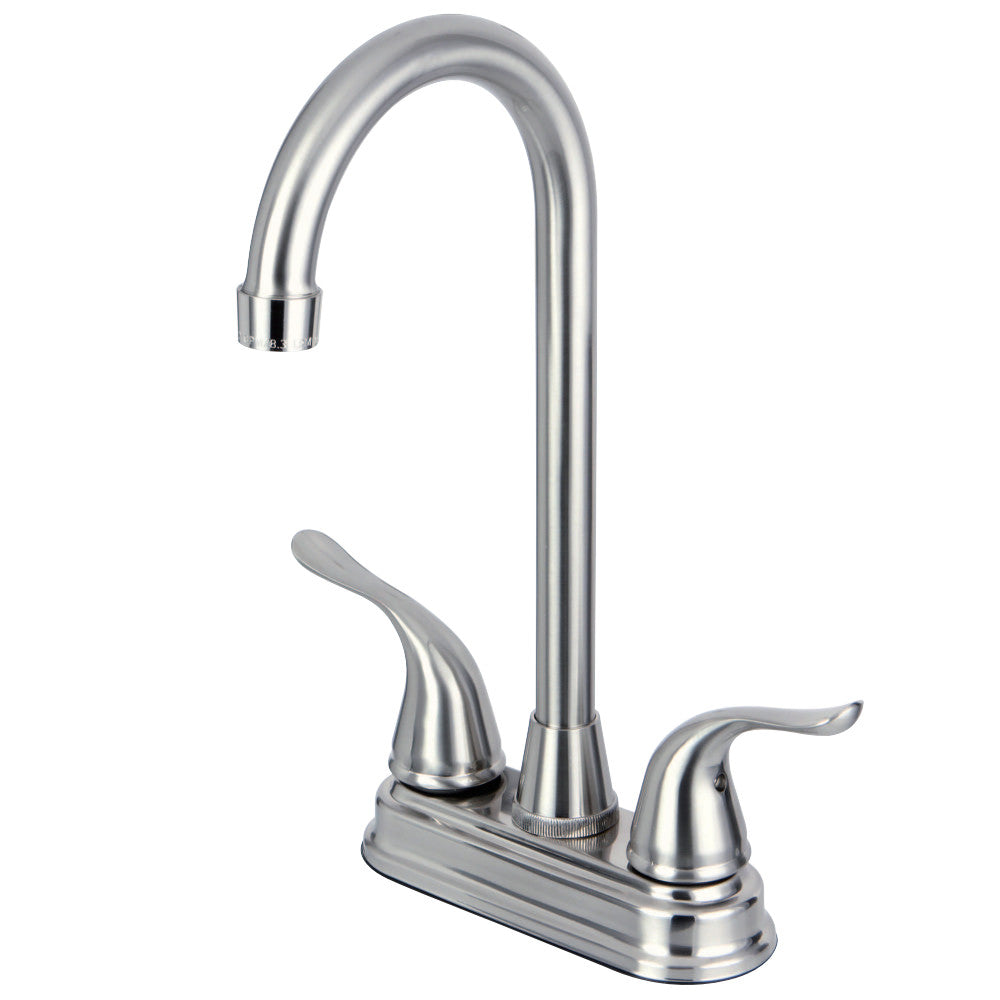 Kingston Brass KB2491YL Two Handle 4-inch Centerset Bar Faucet