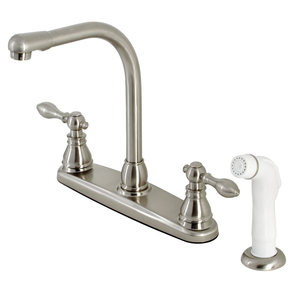 Kingston Brass KB715ACL American Classic Centerset Kitchen Faucet with Side Sprayer