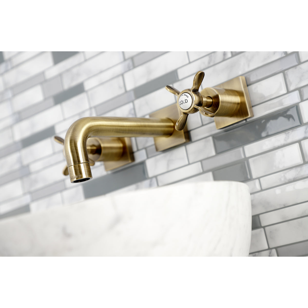 Kingston Brass KS6125BEX Essex Two-Handle Wall Mount Bathroom Faucet