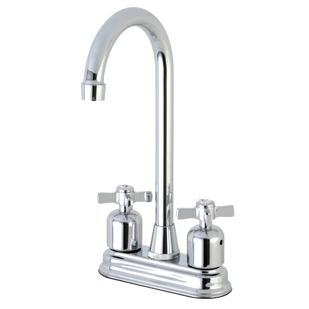Kingston Brass Millennium FB491ZX 4" Centerset High-Arch Spout Bar Faucet