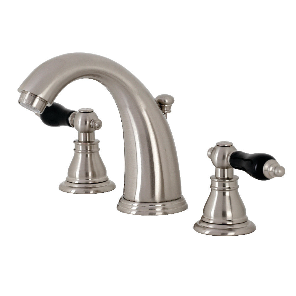 Kingston Brass KB987AKLSB Duchess Widespread Bathroom Faucet with Plastic Pop-Up