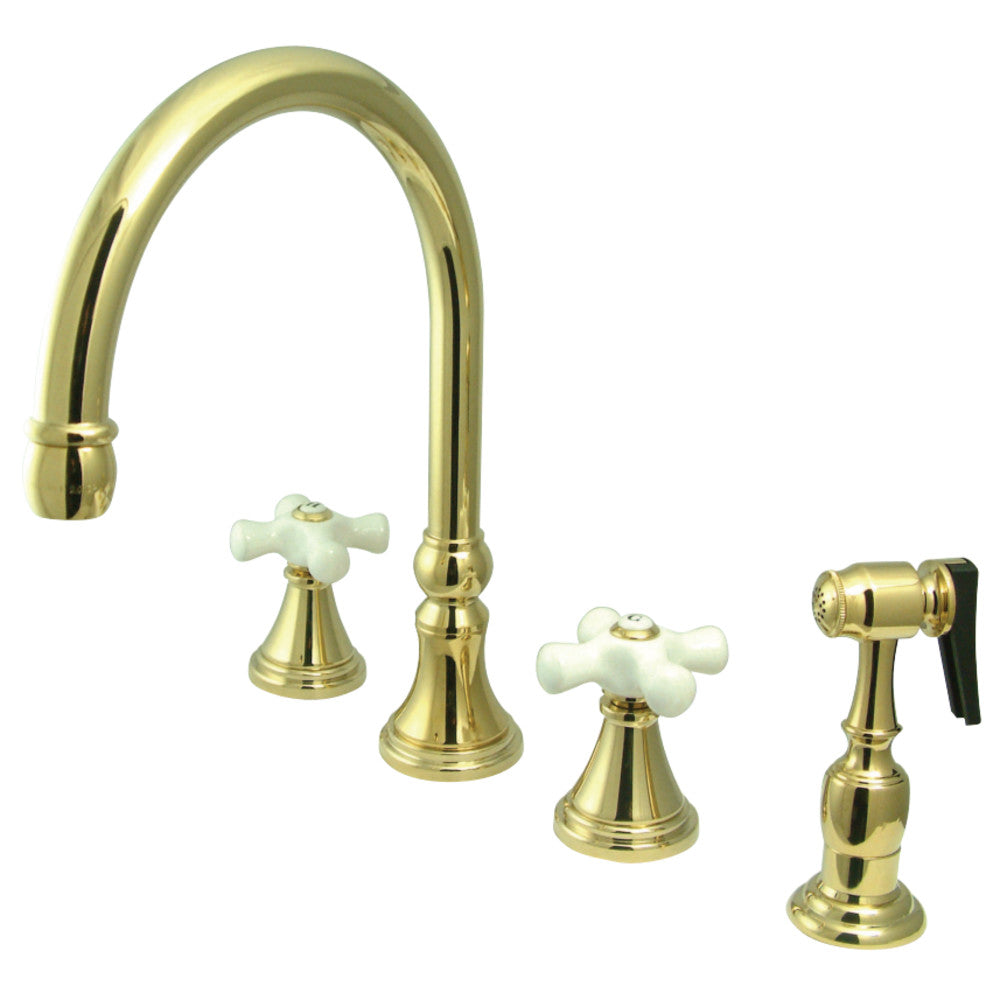 Kingston Brass KS2792PXBS Widespread Kitchen Faucet