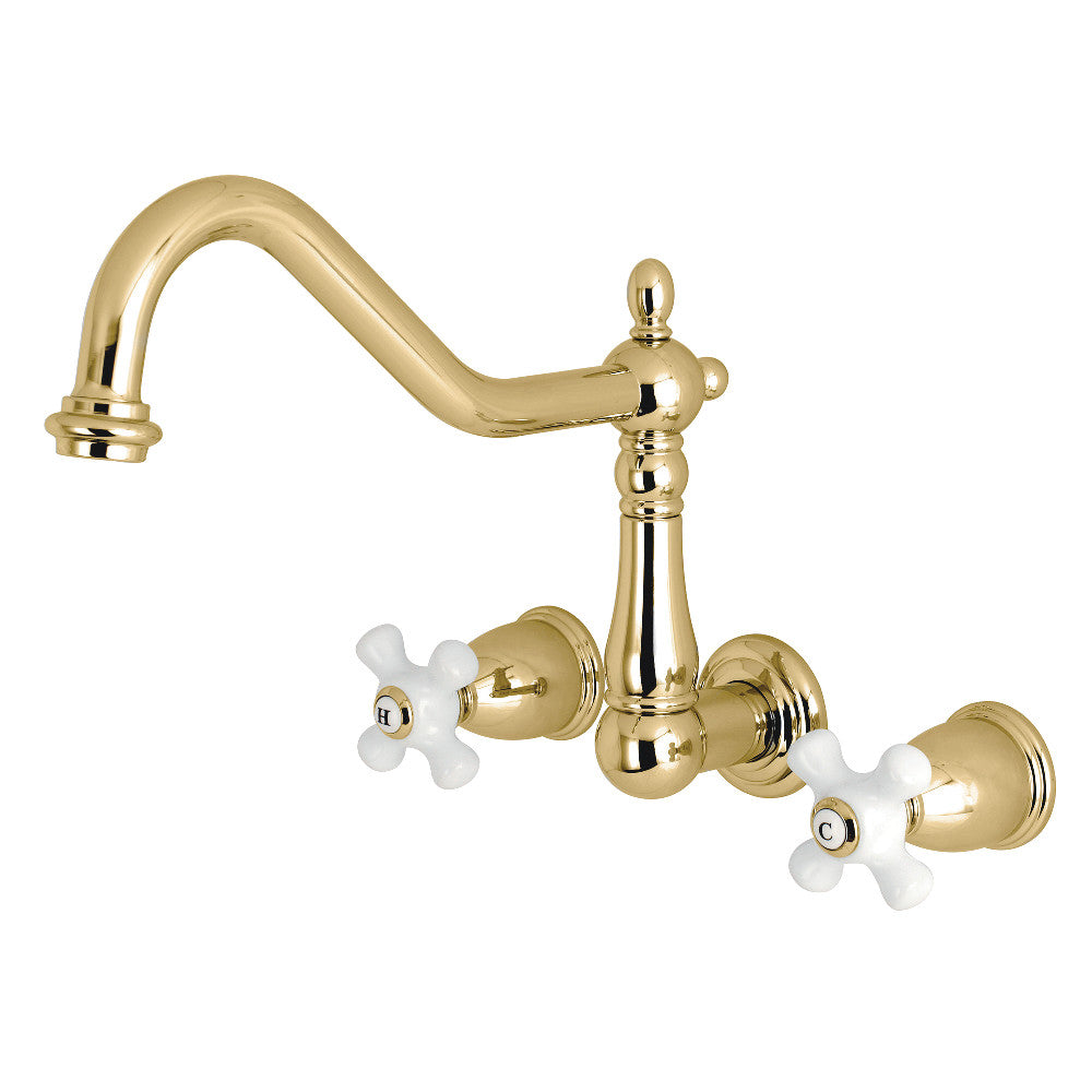 Kingston Brass KS1288PX Heritage Wall Mount Kitchen Faucet