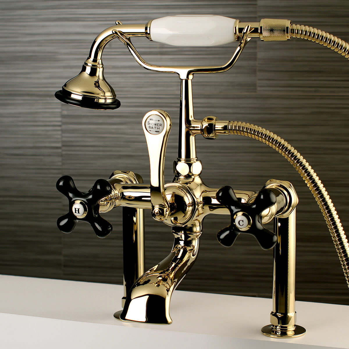 Aqua Vintage Duchess Deck Mount Clawfoot Tub Faucet
