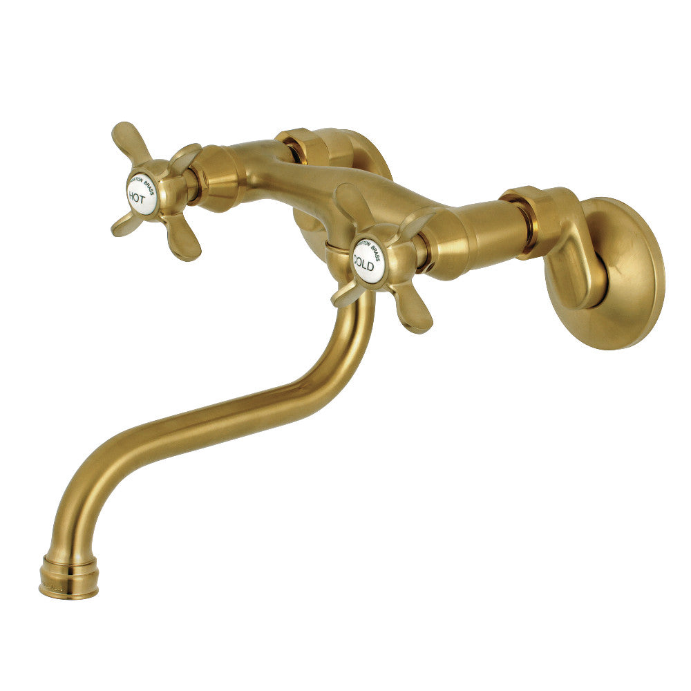 Kingston Brass KS116PN Essex Two Handle Wall Mount Bathroom Faucet