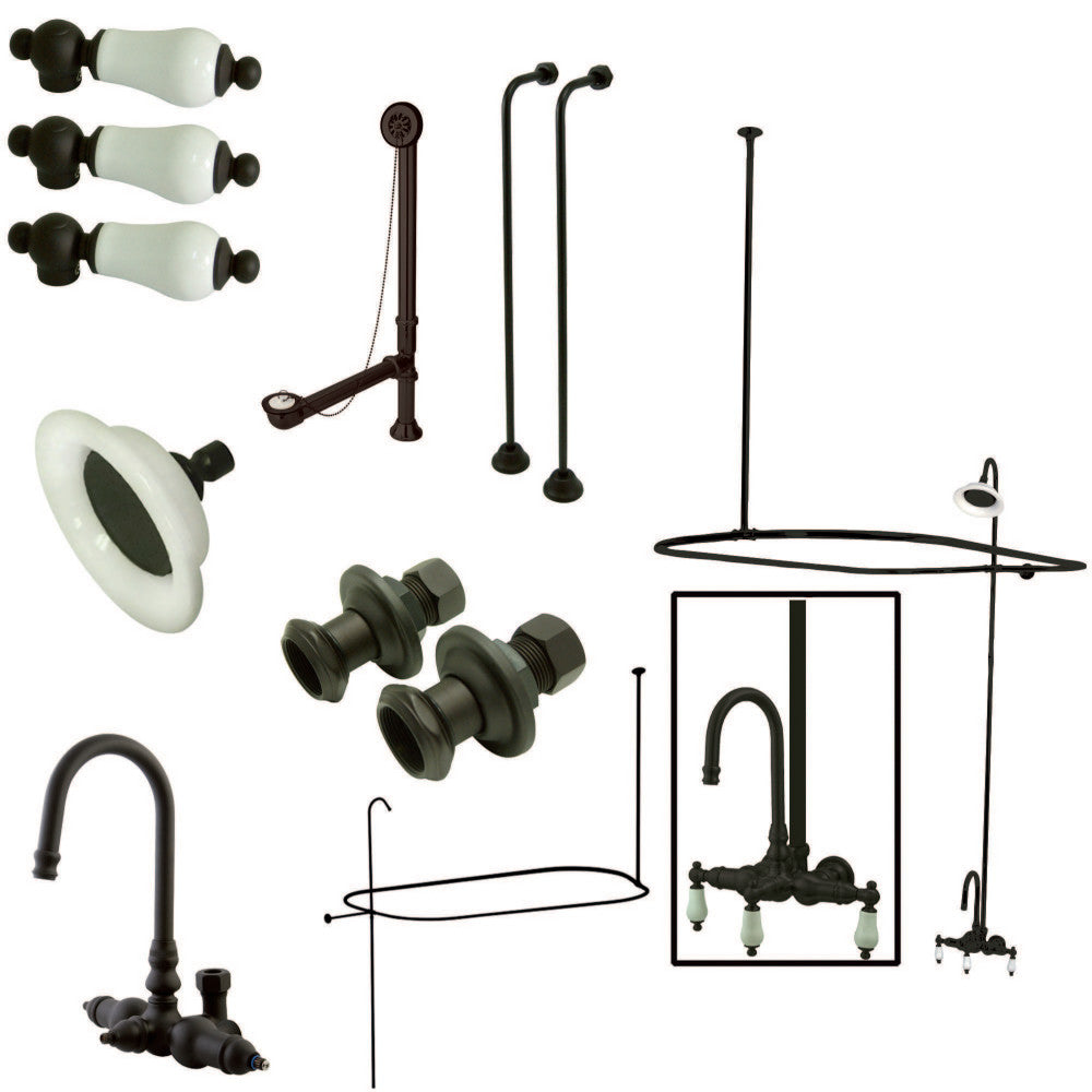 Vintage Gooseneck Clawfoot Tub Faucet Package