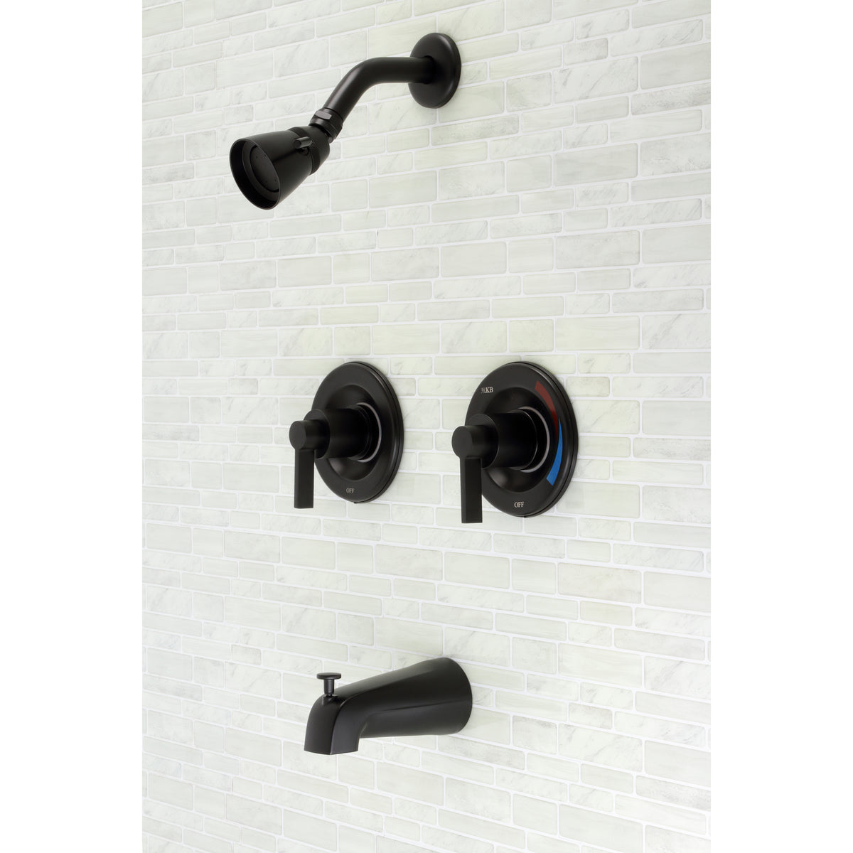 NuvoFusion Two-Handle Tub and Shower Faucet with Volume Control