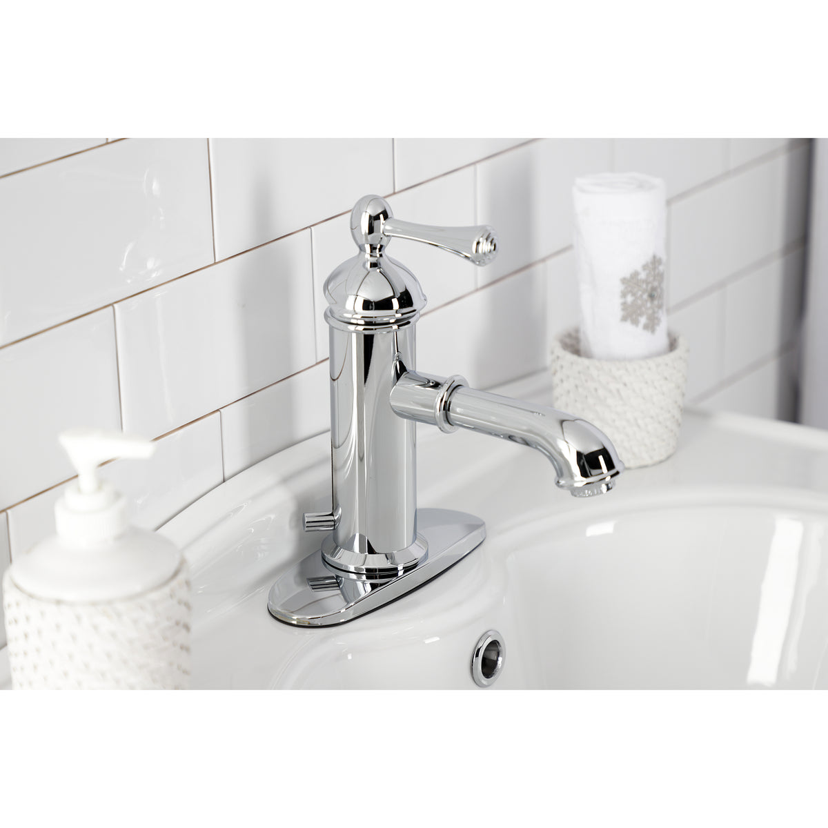 Kingston Brass KS7418BL Paris Single Lever Handle Bathroom Faucet