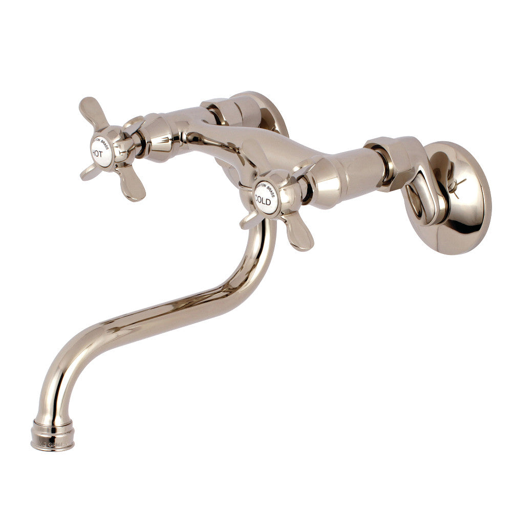 Kingston Brass KS116PN Essex Two Handle Wall Mount Bathroom Faucet