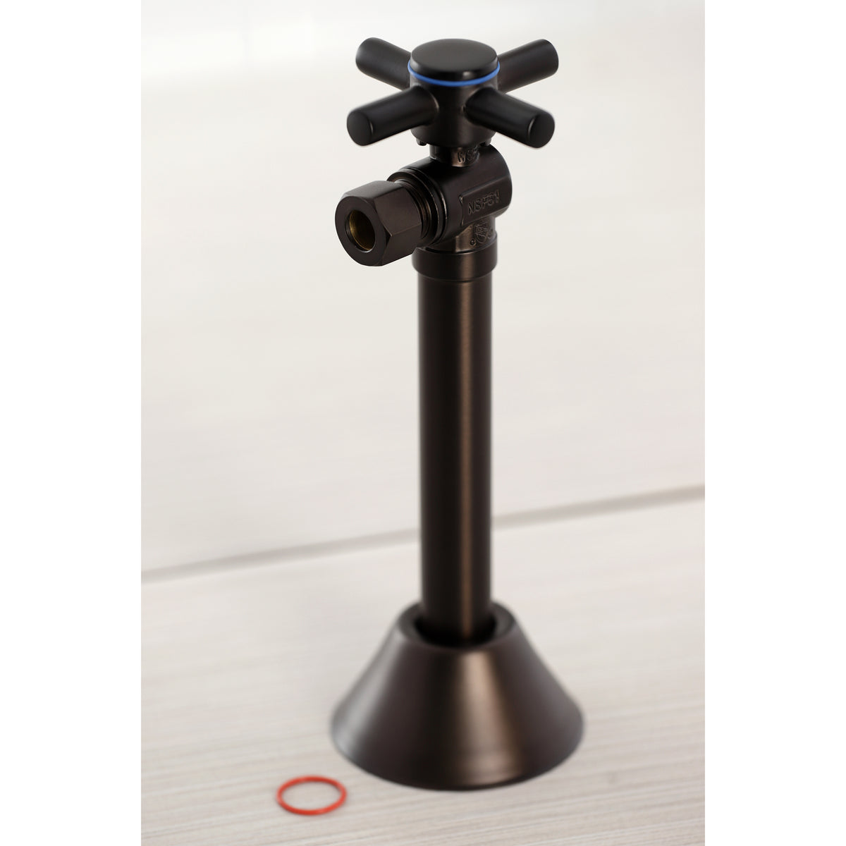 Kingston Brass Concord 1/2" Sweat x 3/8" O.D. Comp, Angle Shut Off Valve with 5" Extension