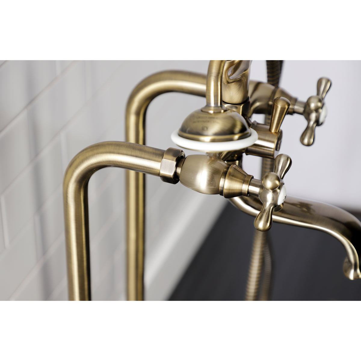 Kingston Freestanding Clawfoot Tub Faucet Package with Supply Line